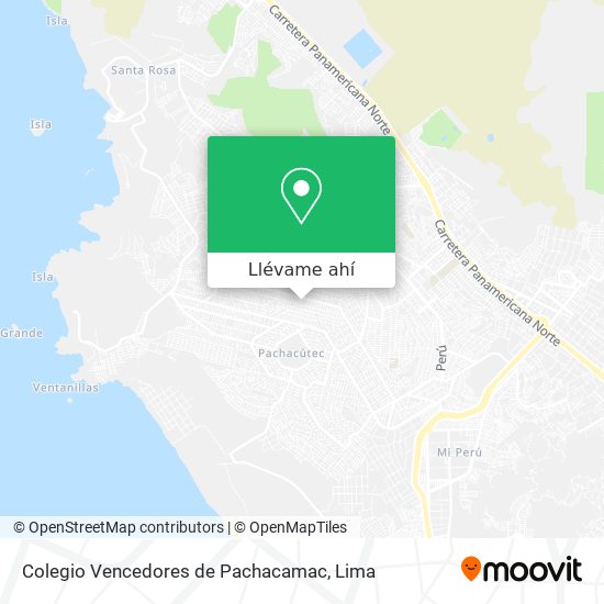 Mapa de Colegio Vencedores de Pachacamac