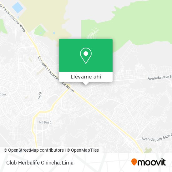 Mapa de Club Herbalife Chincha