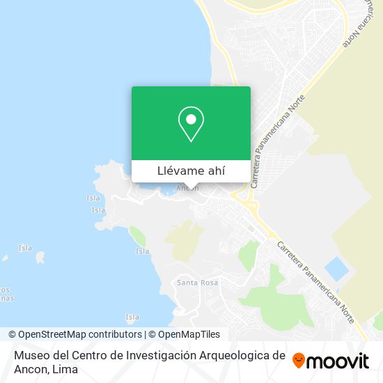 Mapa de Museo del Centro de Investigación Arqueologica de Ancon