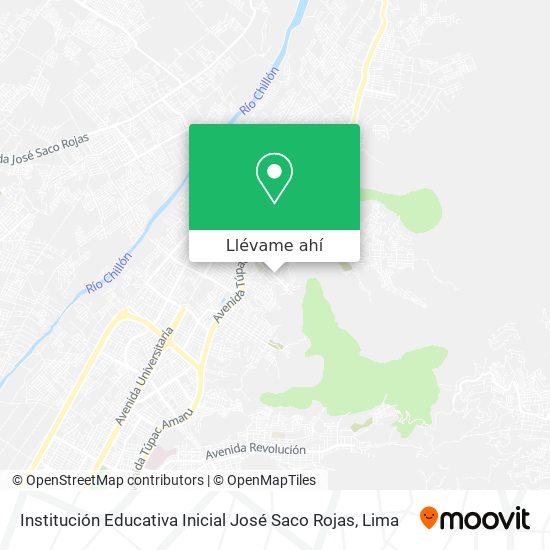 Mapa de Institución Educativa Inicial José Saco Rojas
