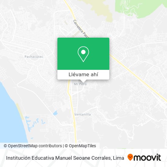 Mapa de Institución Educativa Manuel Seoane Corrales