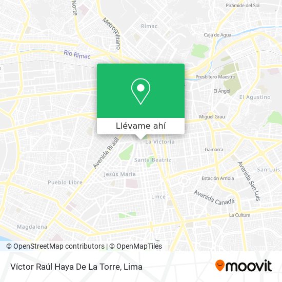 Mapa de Víctor Raúl Haya De La Torre