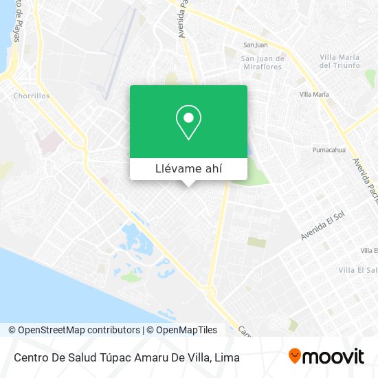 Mapa de Centro De Salud Túpac Amaru De Villa