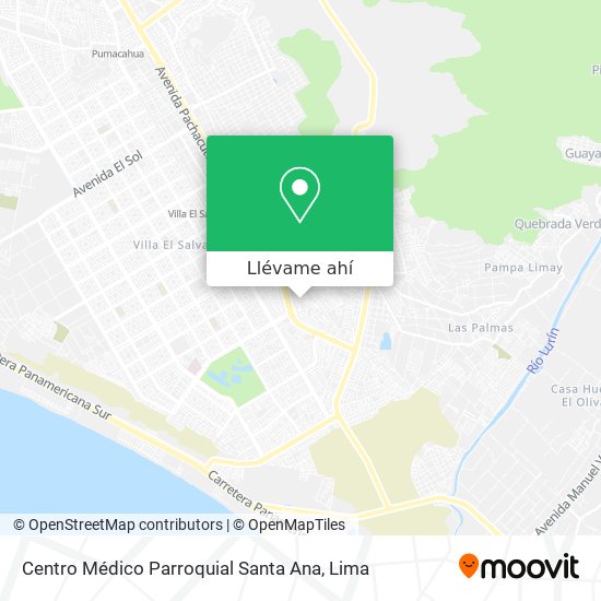 Mapa de Centro Médico Parroquial Santa Ana