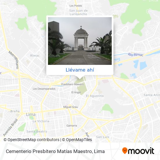 Mapa de Cementerio Presbítero Matías Maestro
