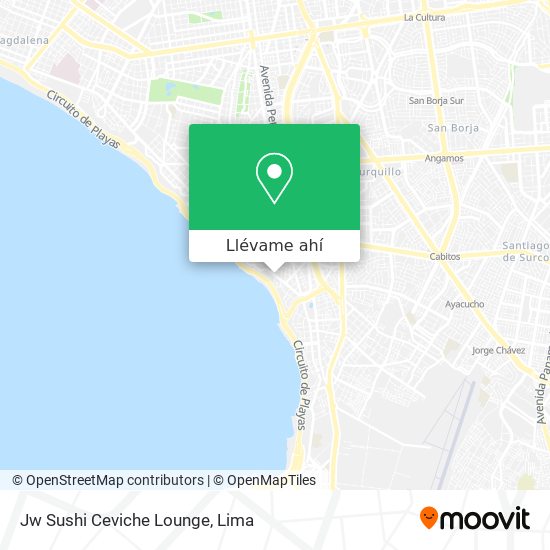 Mapa de Jw Sushi Ceviche Lounge