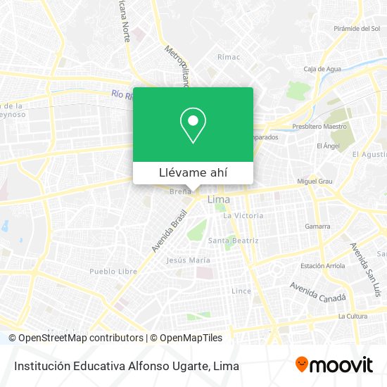 Mapa de Institución Educativa Alfonso Ugarte