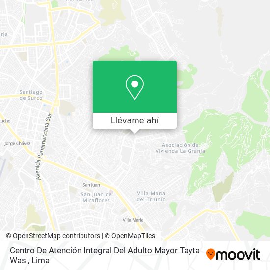 Mapa de Centro De Atención Integral Del Adulto Mayor Tayta Wasi