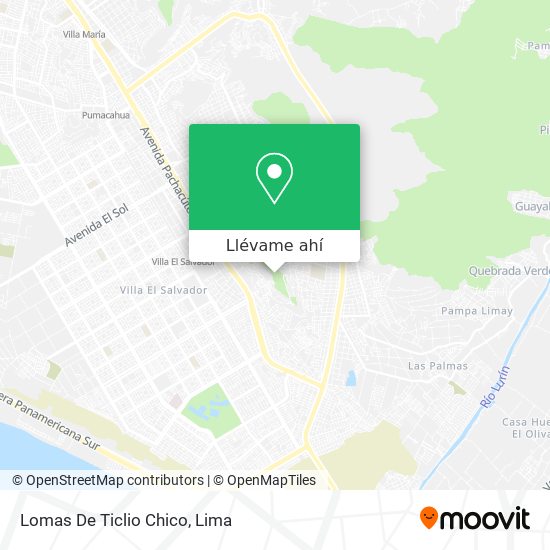 Mapa de Lomas De Ticlio Chico