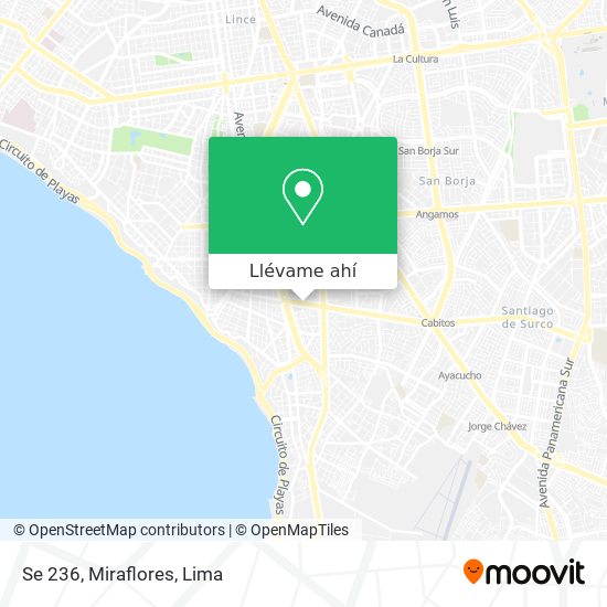 Mapa de Se 236, Miraflores