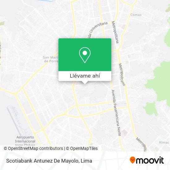 Mapa de Scotiabank Antunez De Mayolo