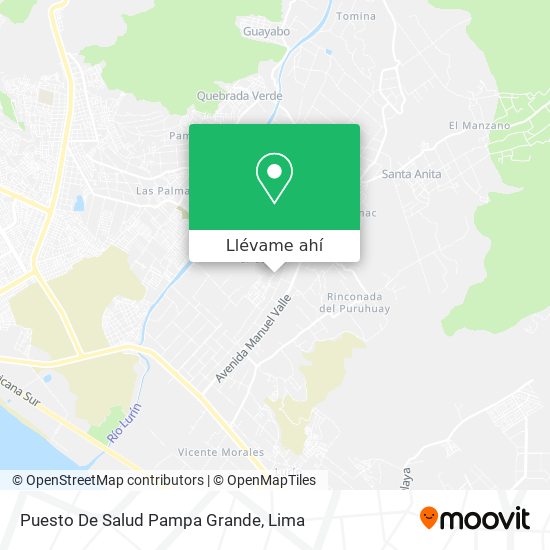 Mapa de Puesto De Salud Pampa Grande
