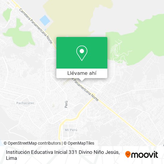 Mapa de Institución Educativa Inicial 331 Divino Niño Jesús