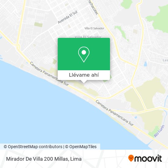Mapa de Mirador De Villa 200 Millas