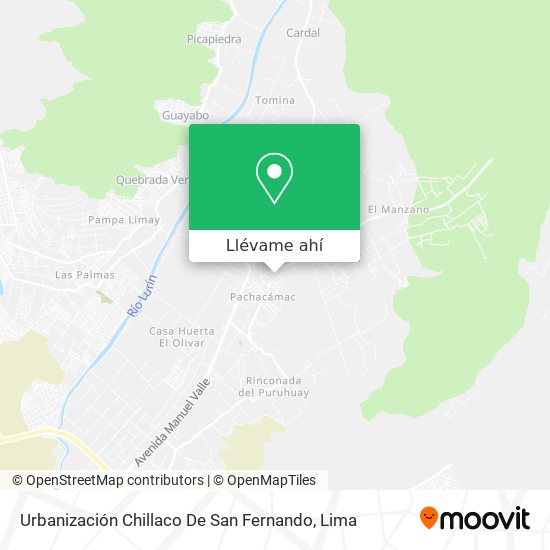 Mapa de Urbanización Chillaco De San Fernando