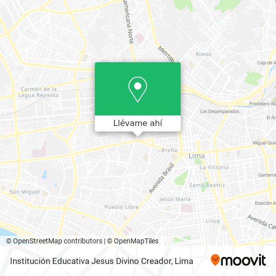 Mapa de Institución Educativa Jesus Divino Creador