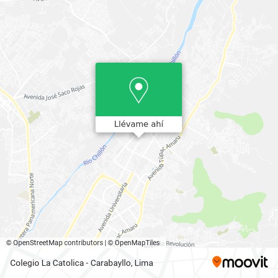 Mapa de Colegio La Catolica - Carabayllo