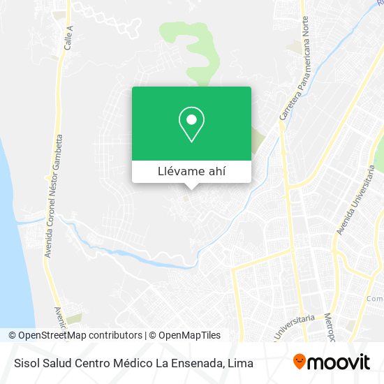 Mapa de Sisol Salud Centro Médico La Ensenada