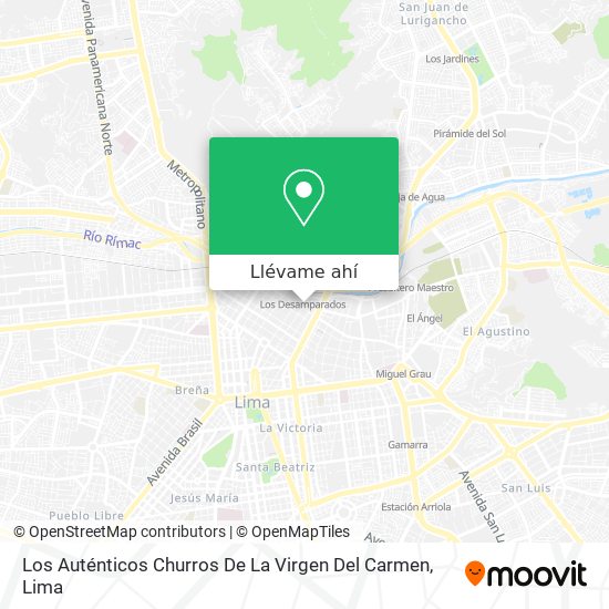 Mapa de Los Auténticos Churros De La Virgen Del Carmen