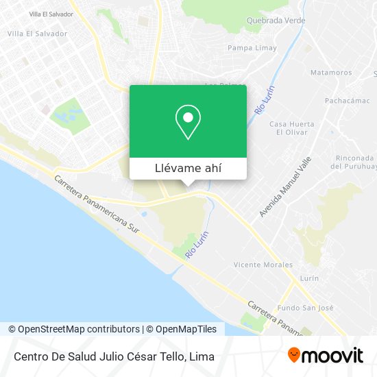 Mapa de Centro De Salud Julio César Tello