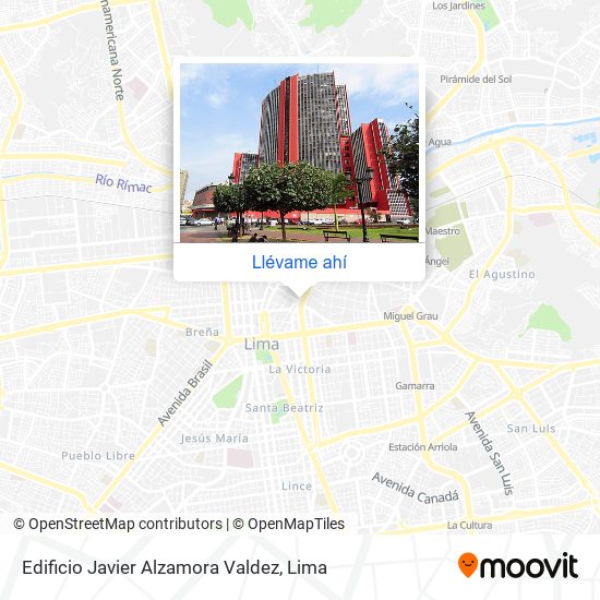 Mapa de Edificio Javier Alzamora Valdez
