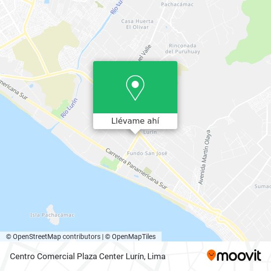 Mapa de Centro Comercial Plaza Center Lurín