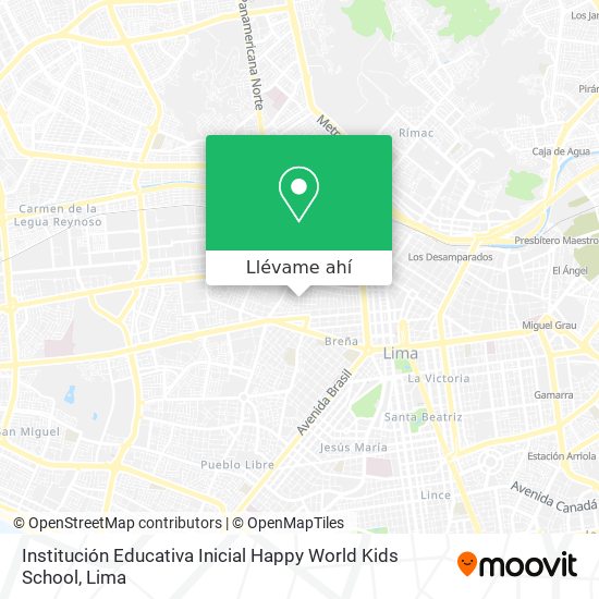 Mapa de Institución Educativa Inicial Happy World Kids School