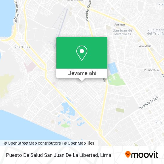 Mapa de Puesto De Salud San Juan De La Libertad