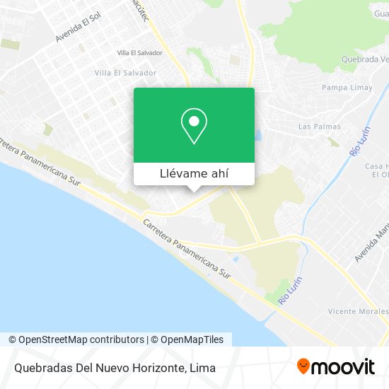Mapa de Quebradas Del Nuevo Horizonte