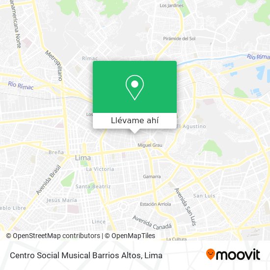 Mapa de Centro Social Musical Barrios Altos