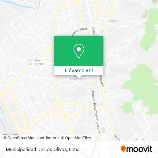 Mapa de Municipalidad De Los Olivos
