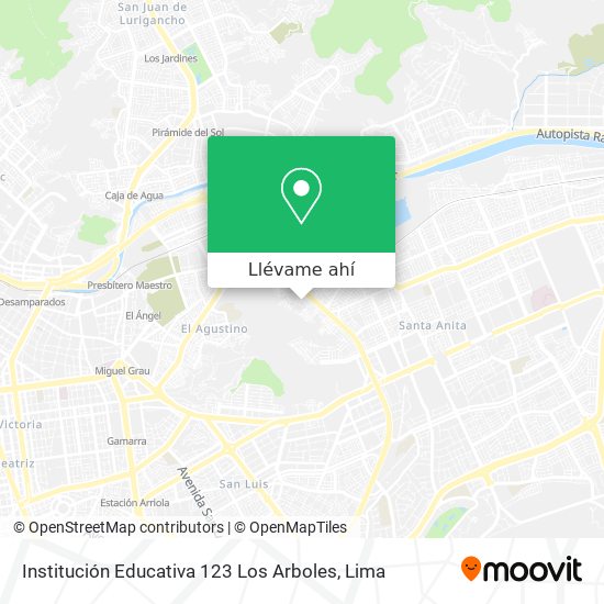 Mapa de Institución Educativa 123 Los Arboles