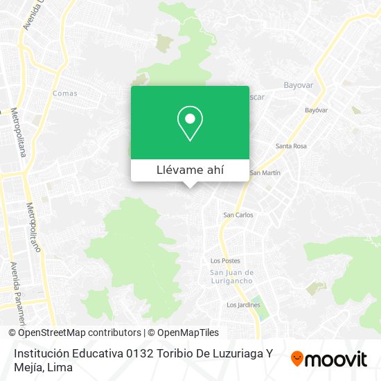 Mapa de Institución Educativa 0132 Toribio De Luzuriaga Y Mejía
