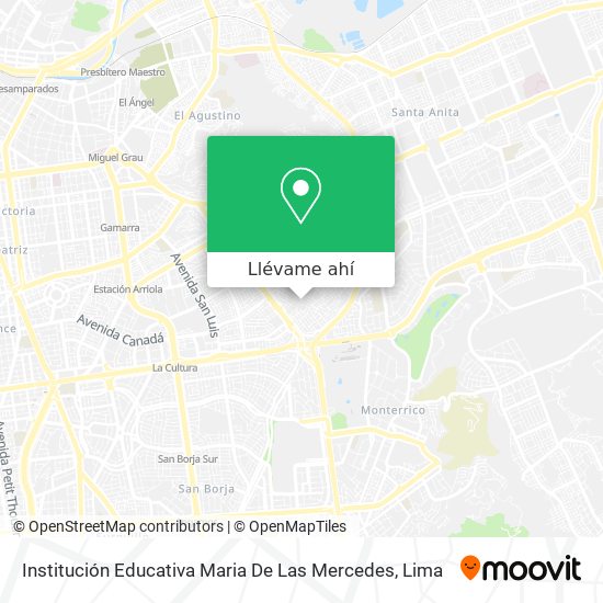 Mapa de Institución Educativa Maria De Las Mercedes