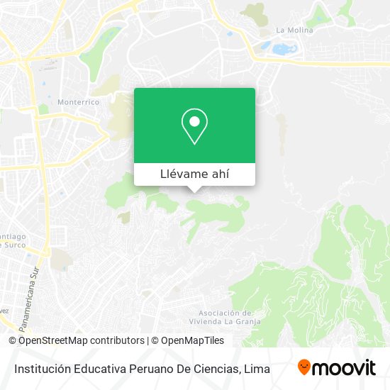 Mapa de Institución Educativa Peruano De Ciencias