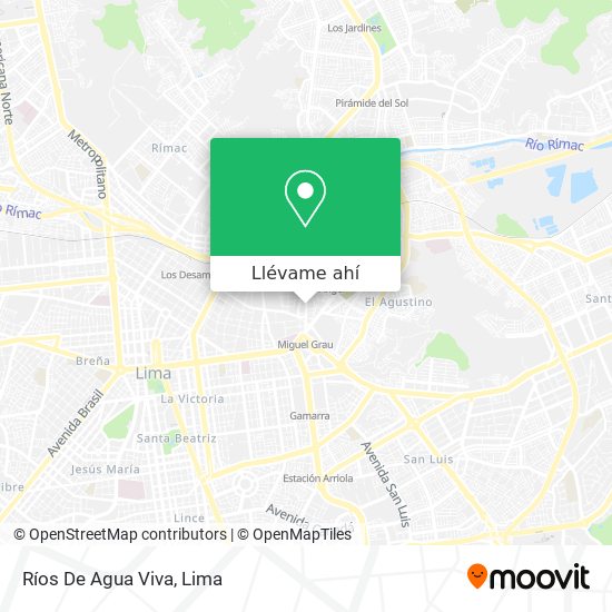 Mapa de Ríos De Agua Viva