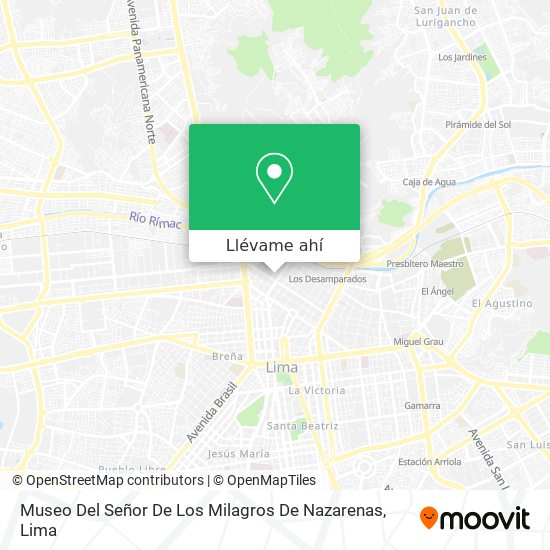 Mapa de Museo Del Señor De Los Milagros De Nazarenas