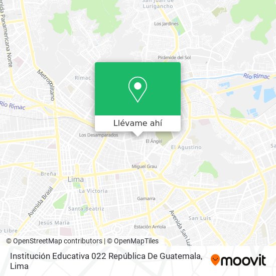 Mapa de Institución Educativa 022 República De Guatemala