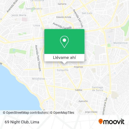 Mapa de 69 Night Club