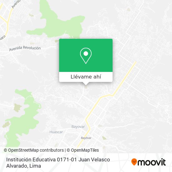 Mapa de Institución Educativa 0171-01 Juan Velasco Alvarado