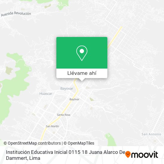 Mapa de Institución Educativa Inicial 0115 18 Juana Alarco De Dammert