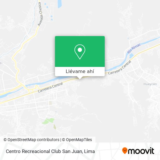 Mapa de Centro Recreacional Club San Juan