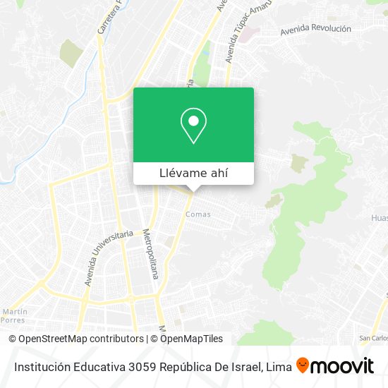 Mapa de Institución Educativa 3059 República De Israel