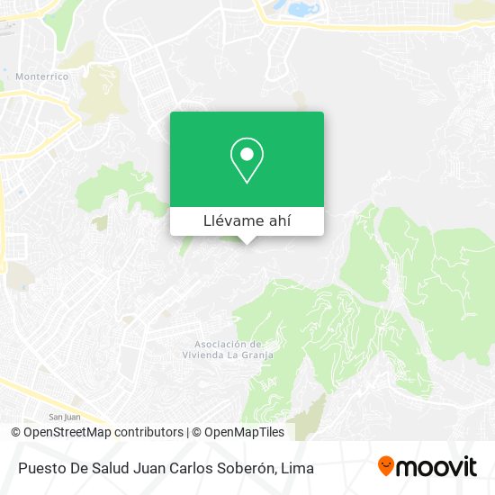 Mapa de Puesto De Salud Juan Carlos Soberón