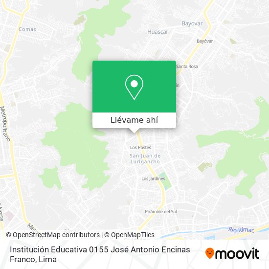 Mapa de Institución Educativa 0155 José Antonio Encinas Franco