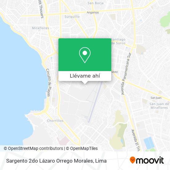 Mapa de Sargento 2do Lázaro Orrego Morales