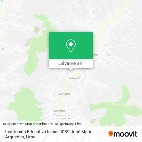 Mapa de Institución Educativa Inicial 0039 José María Arguedas