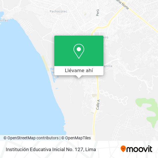 Mapa de Institución Educativa Inicial No. 127