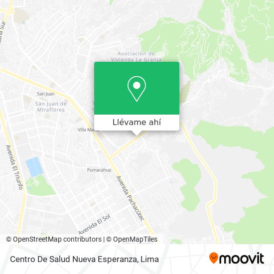 Mapa de Centro De Salud Nueva Esperanza