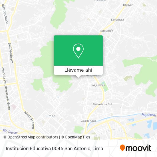 Mapa de Institución Educativa 0045 San Antonio